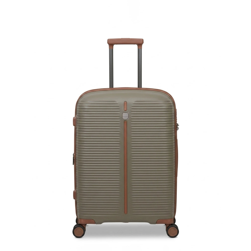 PRESIDENT Trolley Case Champagne TSA Lock 360 Spinner Wheels Expandable Hard Shell Siddiq Gifts
