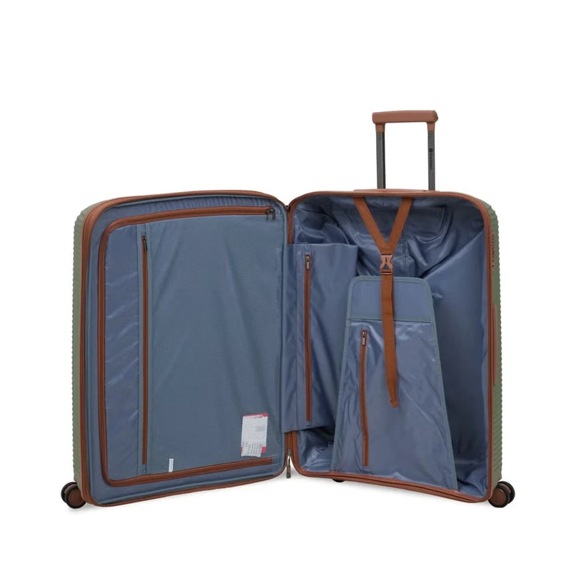 PRESIDENT Trolley Case Olive Green TSA Lock 360 Spinner Wheels Expandable Hard Shell Siddiq Gifts