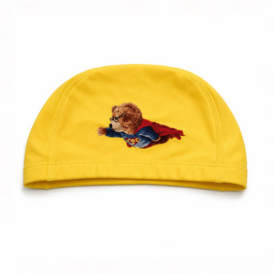 PRO-445 Kids PU Swimming Cap Cartoon Print Yellow Swim Cap Siddiq Gifts