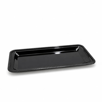 Rectangular Serving Tray 47x20cm Black Mirror Finish by Siddiq Gifts