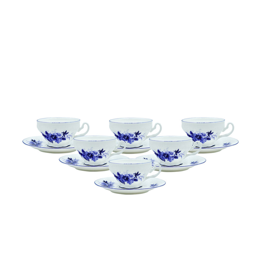 SNZ-018 17PC Tea  Set With Blue Rim