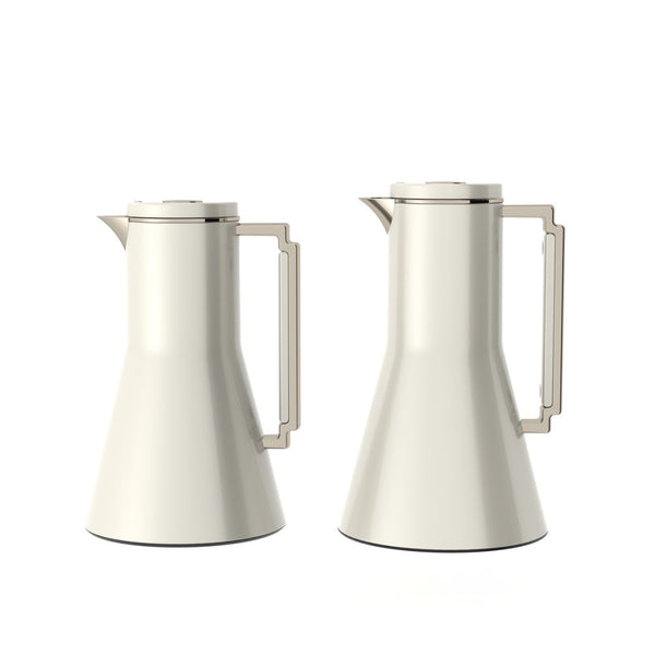RGD22QB Vacuum Flask Set – 2-Piece – 0.7L + 1.0L – Pearl Beige with Coffee Handle – Siddiq Gifts Mussafah Abu Dhabi