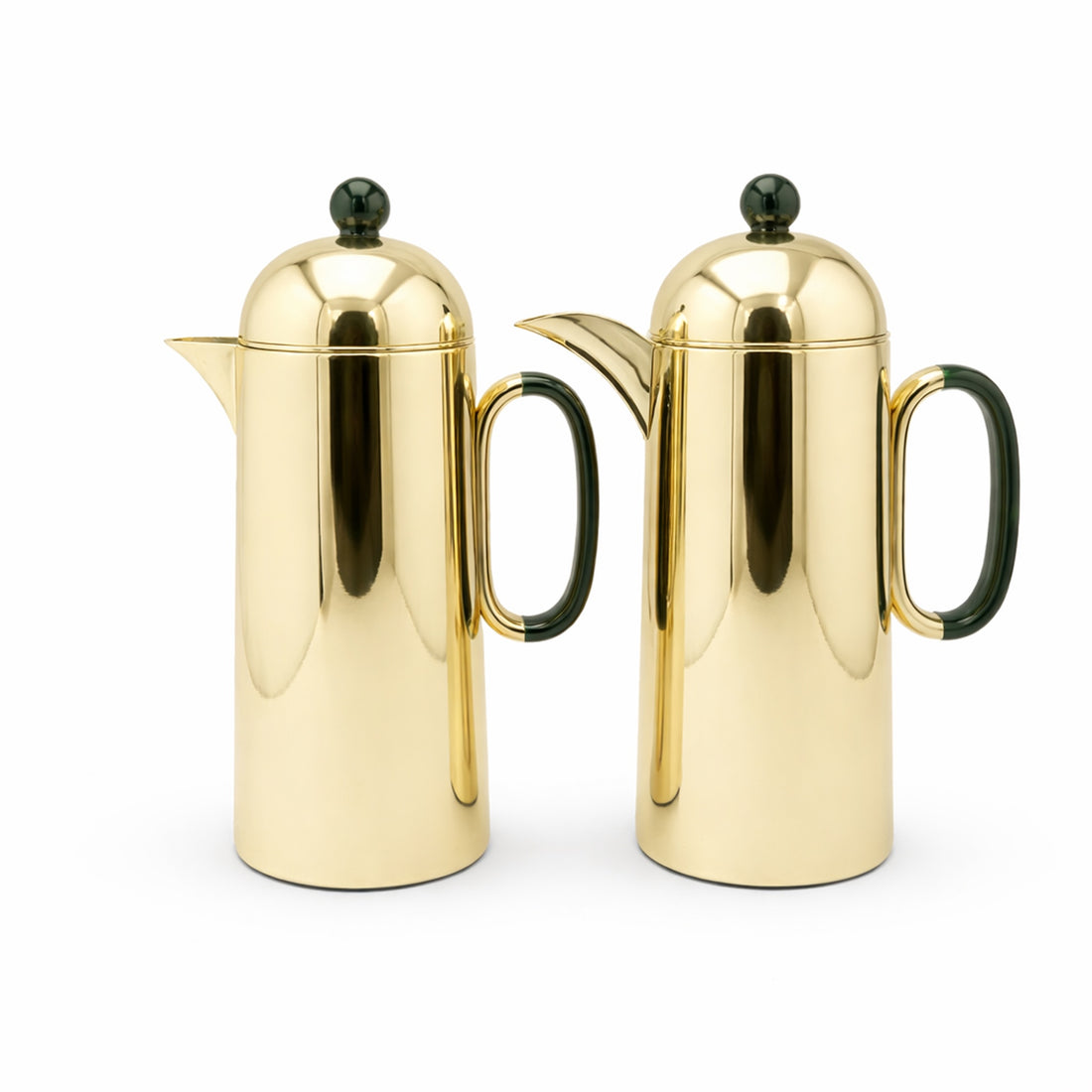 RGD30QA/B Vacuum Flask Set – 2 Pieces (1.0L & 1.0L) – Champagne Gold & Green Accents