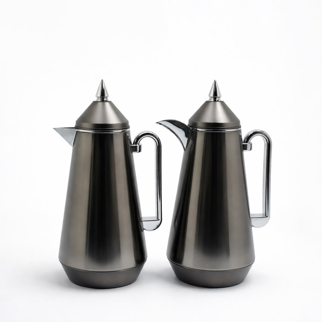 RGD31Q Vacuum Flask 2-Piece Set (1.0 L + 1.0 L) – Gun Grey with Silver Accents