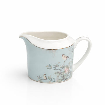 RM-472 ceramic tea set 16 pieces light blue and white floral design from Siddiq Gift Shop