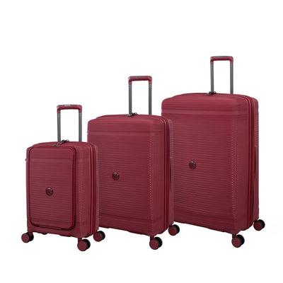 Trolley Case Set 3 Piece Dark Dahlia PP Hard Shell TSA Lock 360 Spinner Wheels Siddiq Gifts