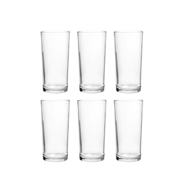 Glass Tumbler Set – 6-Piece – 370 ml – Classic Tall Design – JS69115-3