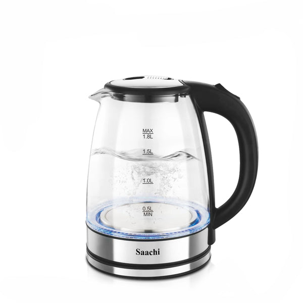 Saachi Electric Glass Kettle 1.8L Cordless Water Boiler With LED Illumination Siddiq Gifts