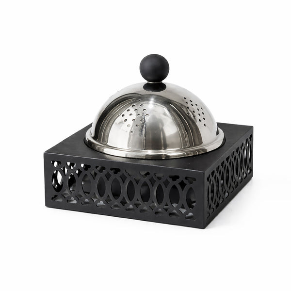 SBTC564 Incense Burner – Stainless Steel with Black Base | Siddiq Gifts – Mussafah Abu Dhabi