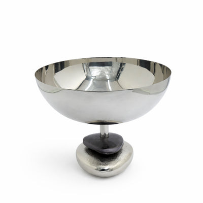 SBTC658 Serving Bowl with Pedestal Base – 9" – Stainless Steel Silver Finish | Siddiq Gifts – Mussafah Abu Dhabi