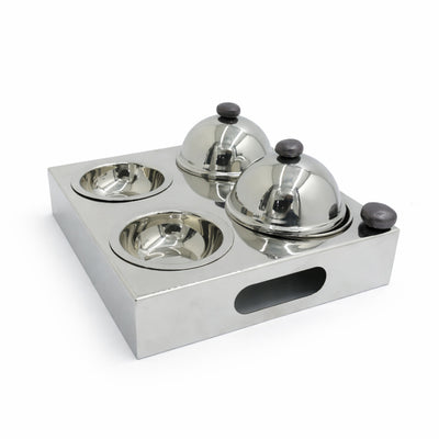SBTC672 Square Frame with 2-Piece Bowl Set – Stainless Steel Silver Finish | Siddiq Gifts – Mussafah Abu Dhabi