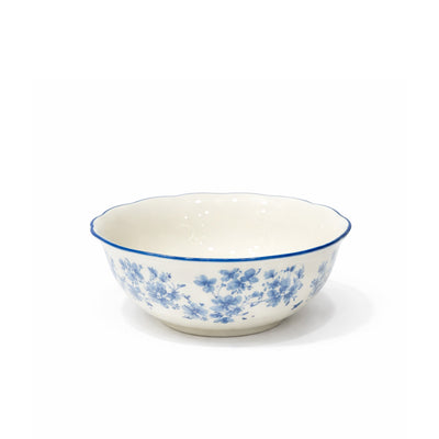SC4117 ceramic bowl 5.8 inch white with blue floral design for snack and dessert serving – Siddiq Gifts Mussafah Abu Dhabi