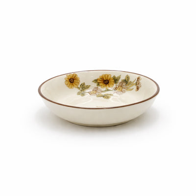 SC4119 4.15 Inch White Floral Dip And Sauce Dish By Siddiq Gifts