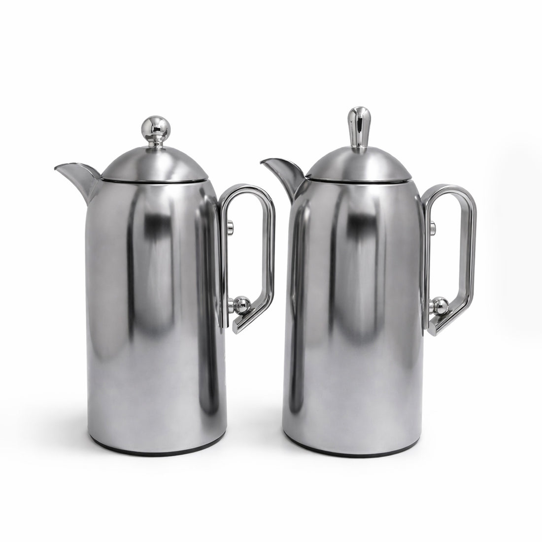 SJ66-MGS Vacuum Flask Set – 2 Pieces (1.0L + 1.0L) – Matt Grey with Silver Accents