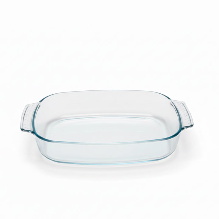 SLY-YBR20 Borosilicate Glass Baking Dish with Handles – 30 × 20 cm – 2 Liter – Siddiq Gifts Mussafah Abu Dhabi
