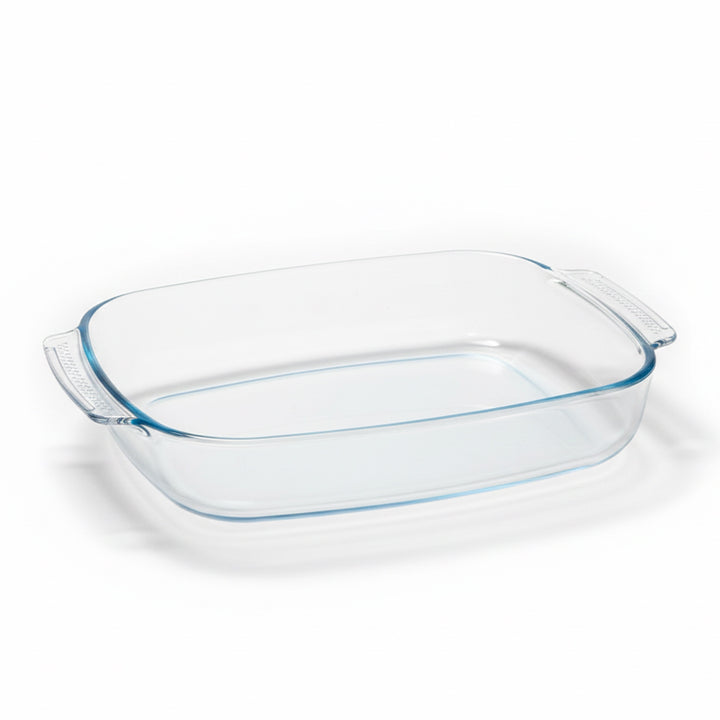 SLY-YBR38 Borosilicate Glass Baking Dish with Handles – 38 × 25.5 cm – 3.8 Liter – Siddiq Gifts Mussafah Abu Dhabi