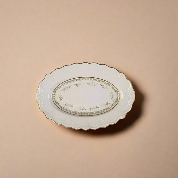 Ceramic Oval Plate – 7.9 Inches – Classic White Finish – SC3937