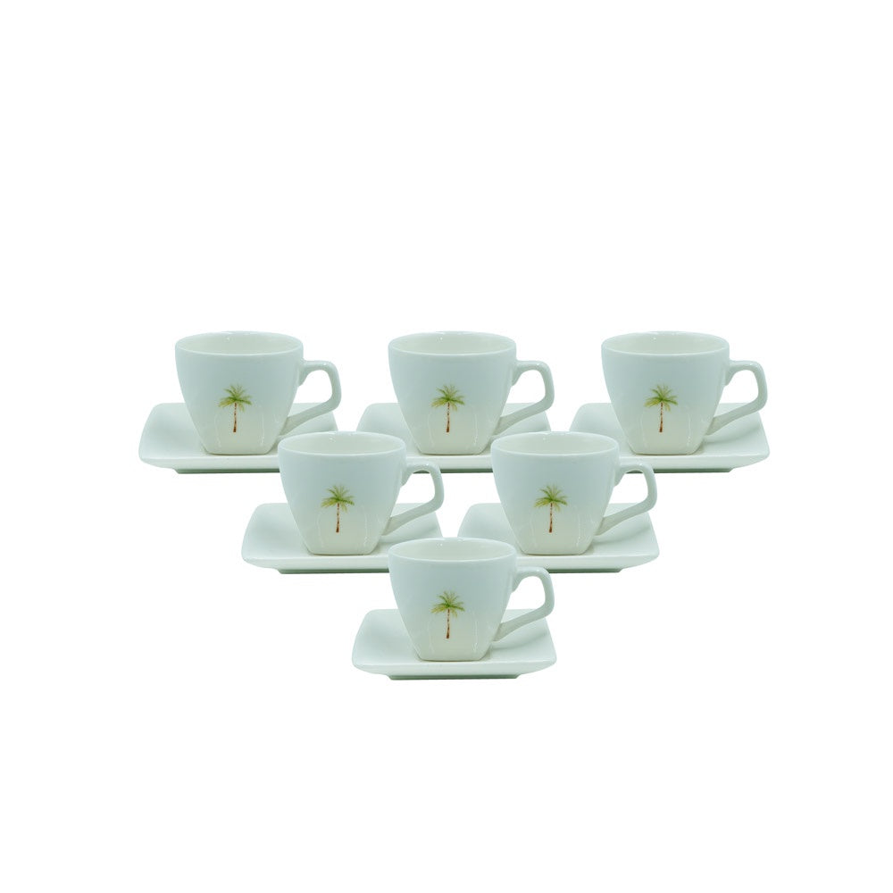 VC608 Turkish Coffee Cup & Saucer Set 12 pcs