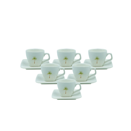 VC608 Turkish Coffee Cup & Saucer Set 12 pcs