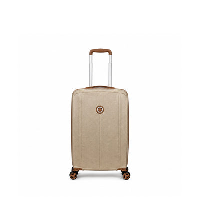 Sonada Aragon Expandable ABS Trolley Case Champagne With TSA Lock 360° Spinner Wheels And Security Zipper Siddiq Gifts
