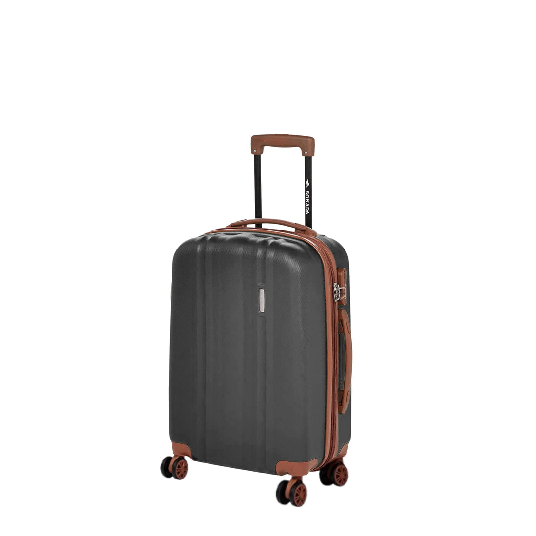 CS97770W8-3T  Sonada Expandable ABS 8-Wheel Trolley Case – Black – TSA Lock, 360° Spinner Wheels & Security Zipper