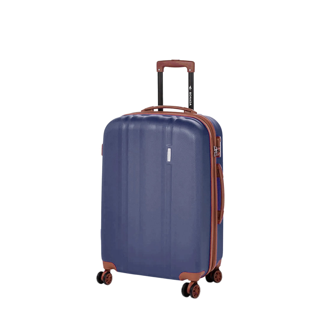 CS97770W8-3T Sonada Expandable ABS 8-Wheel Trolley Case – Navy – TSA Lock, 360° Spinner Wheels & Security Zipper