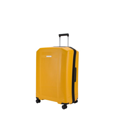 Sonada Milan Expandable PP Trolley Case Gold Orange with TSA Lock 360° Spinner Wheels and Security Zipper Siddiq Gifts
