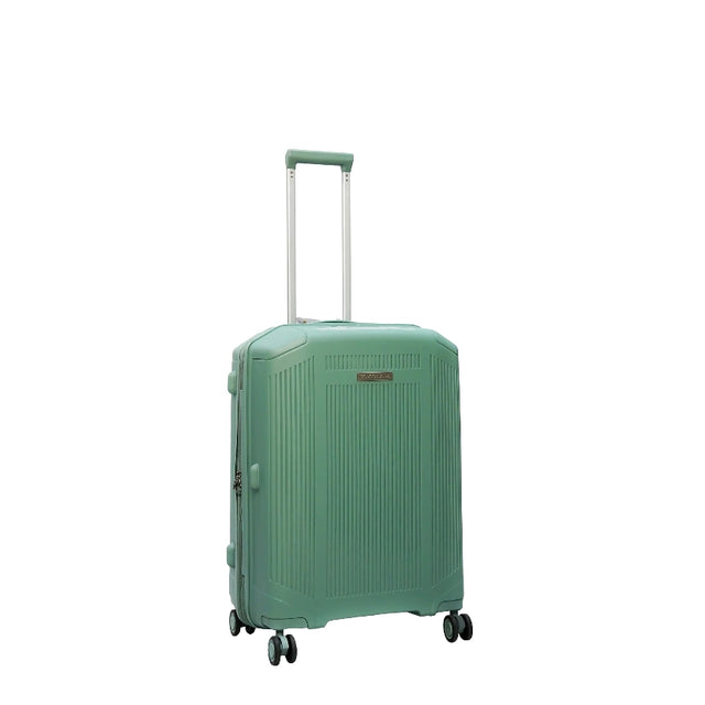 CS97802-3TSPNK Sonada Milan Expandable PP Trolley – Light Green – TSA Lock, 360° Spinner Wheels & Security Zipper
