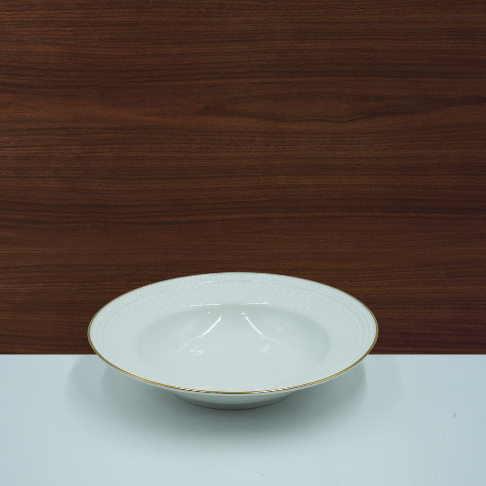 BG-10 Ceramic Soup Plate With Gold Line - 9.5 Inches