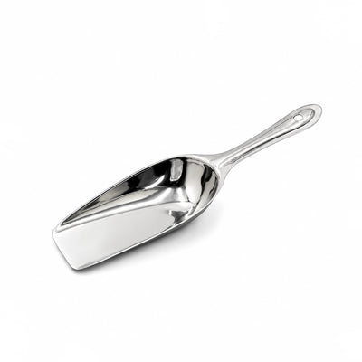Durable X20 Stainless Steel Atta Server With An Elegant Silver Mirror Finish, Designed For Conveniently Serving Atta, Flour, Grains, Rice, And Other Dry Food Ingredients At Siddiq Gifts.