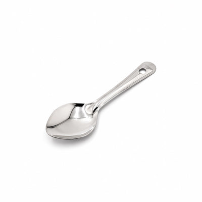 Durable X20 No. 0 Stainless Steel Basting Spoon In Silver, Measuring 17 Cm And Designed For Basting, Stirring, Mixing, And Serving During Everyday Cooking At Siddiq Gifts.