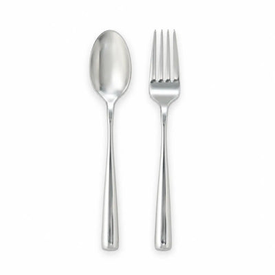 Elegant Twelve Piece Stainless Steel Spoon And Fork Set Measuring 21 Cm With A Polished Silver Finish, Designed For Everyday Dining, Entertaining, And Stylish Table Settings At Siddiq Gifts.