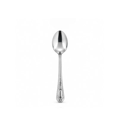 Stainless Steel Spoon Set, 12 Pieces, Featuring Decorative Handles and a Silver Finish for Dining and Everyday Use at Siddiq Gifts.