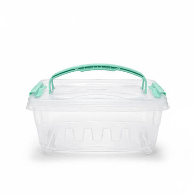 5L Transparent Storage Box Organizer with Carry Handle and Secure Locking Lid Siddiq Gifts