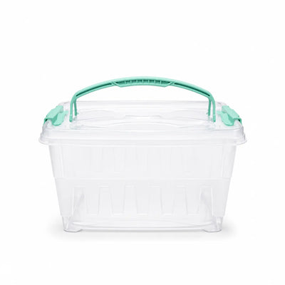 8L Transparent Storage Box Container with Carry Handle and Secure Locking Lid Siddiq Gifts