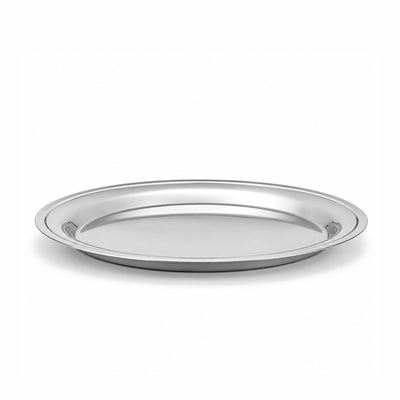 Almarjan Stainless Steel Round Tray 60 CM Plain Finish Siddiq Gifts