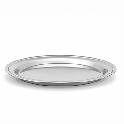 Almarjan Stainless Steel Round Tray 65 CM Plain Finish Siddiq Gifts