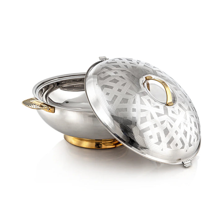 STS0293107 Kanz Stainless Steel Hotpot – 12 Liter – Silver & Gold – Model H23E21HG – Siddiq Gifts Mussafah Abu Dhabi