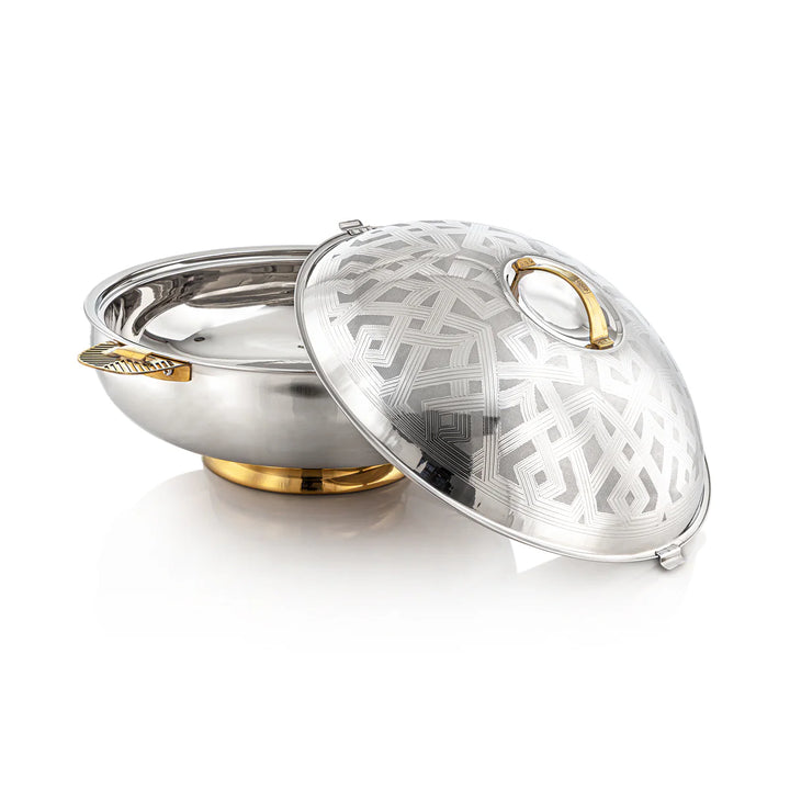 STS0293108 Kanz Stainless Steel Hotpot – 18 Liter – Silver & Gold – Model H23E21HG – Siddiq Gifts Mussafah Abu Dhabi