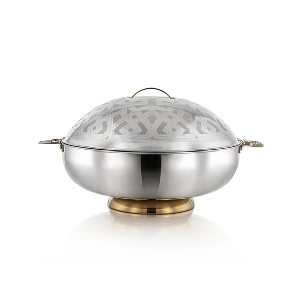 STS0293108 Kanz Stainless Steel Hotpot – 18 Liter – Silver & Gold – Model H23E21HG – Siddiq Gifts Mussafah Abu Dhabi