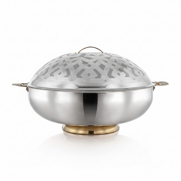 STS0293110 Kanz Stainless Steel Hotpot – 25 Liter – Silver & Gold – Model H23E21HG – Siddiq Gifts Mussafah Abu Dhabi