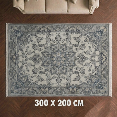 Super Shiraz Light Grey Carpet 200x300 cm Classic Floral Pattern Rug In Elegant Grey And Cream Tones Stylish Home Decor Rug By Siddiq Gifts