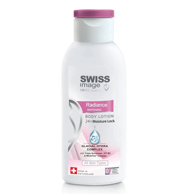 Swiss Image Body Care Radiance Whitening Lotion In A 250 Ml Bottle, Designed To Moisturize And Soften The Skin While Supporting A Brighter And More Radiant Looking Appearance At Siddiq Gifts.