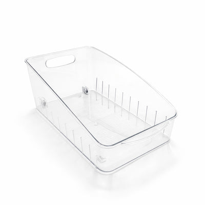 TG58914 Bevel Clear Bin M With Wheels And Dividers Multi Purpose Organizer From Siddiq Gift Shop