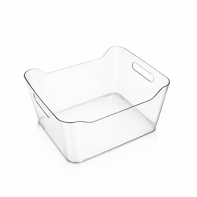 TGS1591 Clear Storage Bin 15L Transparent Organizer With Handles From Siddiq Gift Shop