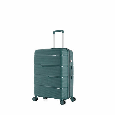 Trolley Case Dark Green Expandable Lightweight Luggage With TSA Lock By Siddiq Gifts