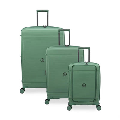 Trolley Case Set 3 Piece Green Tea PP Hard Shell TSA Lock 360 Spinner Wheels Siddiq Gifts