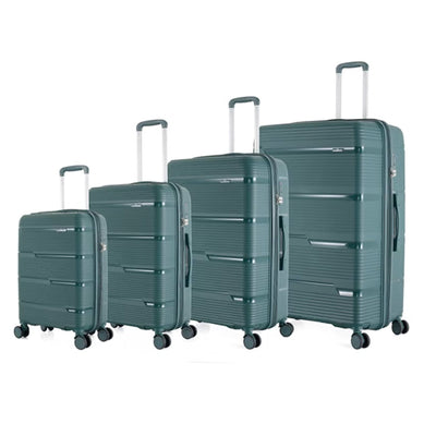 Trolley Case Set 4 Piece Dark Green Small Medium Large XL Expandable Hard Shell Luggage With TSA Lock By Siddiq Gifts