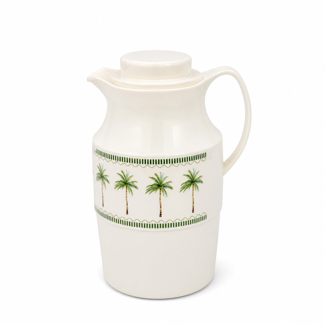 VF1036 Vacuum Flask – 2.0L – White Finish – Palm Tree Design