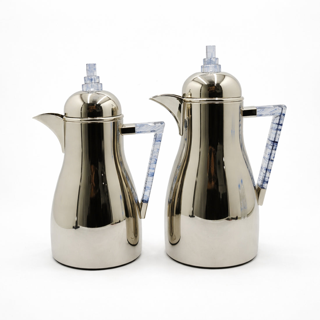 GKT-N-BLCLR Vacuum Flask Set – 2-Piece (1L + 0.75L)  – Champagne & Blue Finish